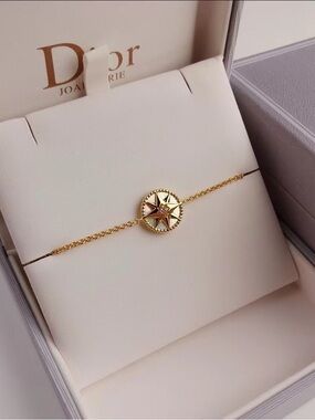 Diorr Gold Star Compass Medallion Necklace